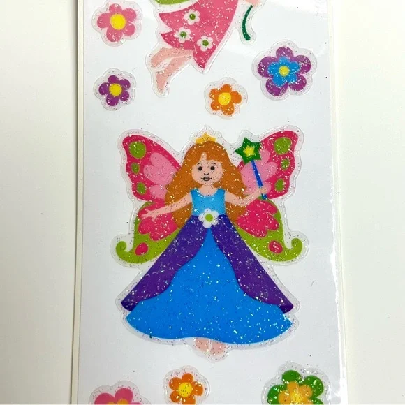 Vintage Sandylion Sticker Shimmers Fairies & Pismatic Figure Ice Skating SEALED - Picture 7 of 11